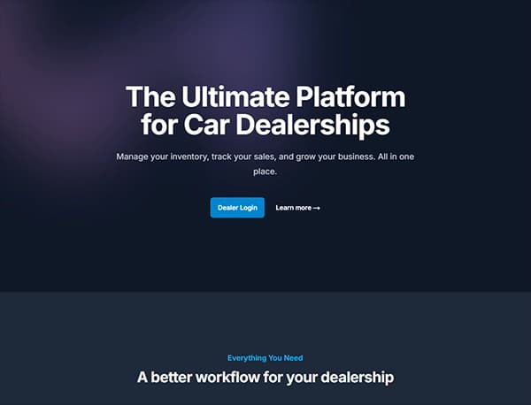 Screenshot of Test Drive Our Admin Dashboard